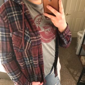Plaid Flannel w/ Hood